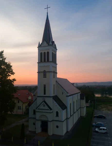 Iglesia Católica Dedicada San Elías Profeta Bosanski Brod Durante Hermosa — Foto de Stock