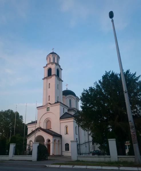 Igreja Ortodoxa Bosanski Brod Dedicada Festa Santa Proteção Festa Intercessão — Fotografia de Stock