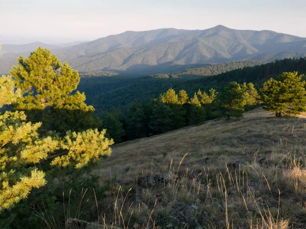 Vista Las Laderas Montaña Ozren Desde Pico Gostilj Paisaje Los —  Fotos de Stock