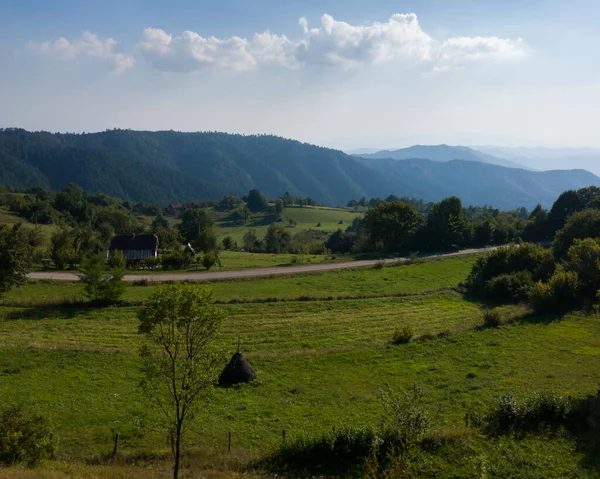 View Slopes Mountain Ozren Hilly Landscape Haze Horizon Mountain Layers — Stock Photo, Image