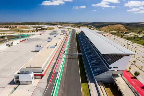 Portimao Algarve Portugal Maj 2021 Flygdrönare Utsikt Över Tävlingsbanan Algarve — Stockfoto