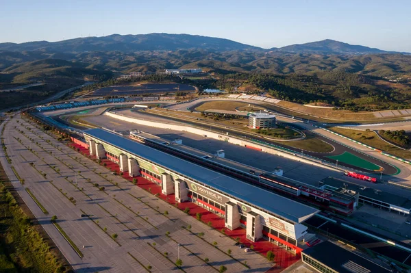 Portimao Algarve Portugália 2021 Május Aerial Drone View Racing Track — Stock Fotó