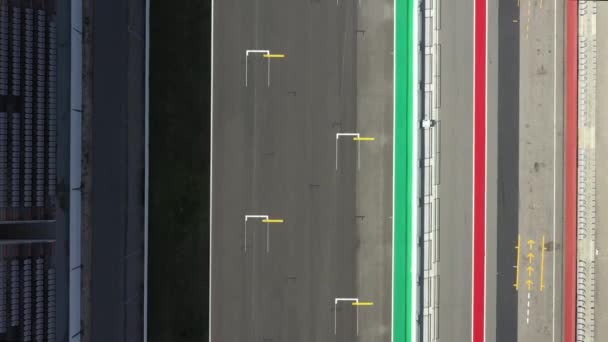 Portimao Portugal Mei 2021 Bovenaanzicht Luchtdrone Finishlijn Algarve International Circuit — Stockvideo