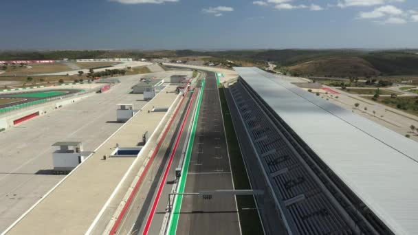 Portimao Portugal Maj 2021 Flygdrönare Utsikt Över Tävlingsbanan Algarve International — Stockvideo