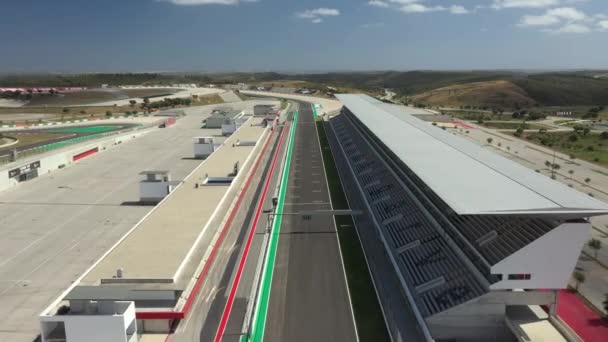 Portimao Portugal Mei 2021 Luchtdrone Zicht Racebaan Algarve International Circuit — Stockvideo