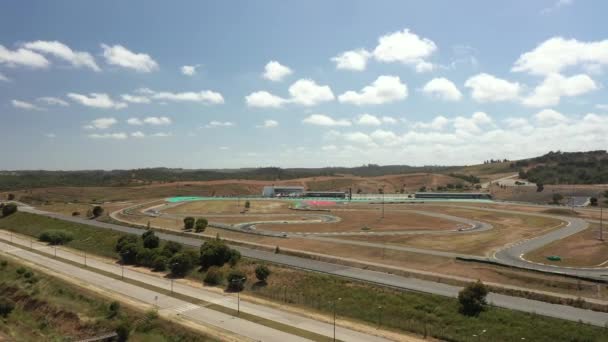 Portimao Portugalia Maj 2021 Widok Lotu Ptaka Tor Wyścigowy Algarve — Wideo stockowe