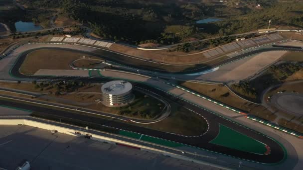 Portimao Portugal Mayo 2021 Vista Aérea Sobre Pista Carreras Circuito — Vídeo de stock