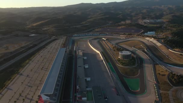 Portimao Portugália 2021 Május Légi Kilátás Versenypályára Algarve International Circuit — Stock videók