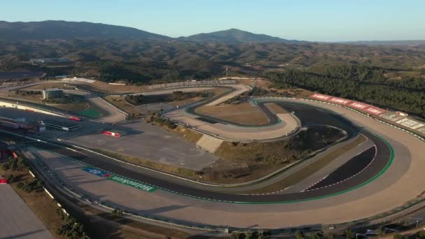 Portimao Portugal Mai 2021 Luftaufnahme Der Rennstrecke Algarve International Circuit — Stockvideo