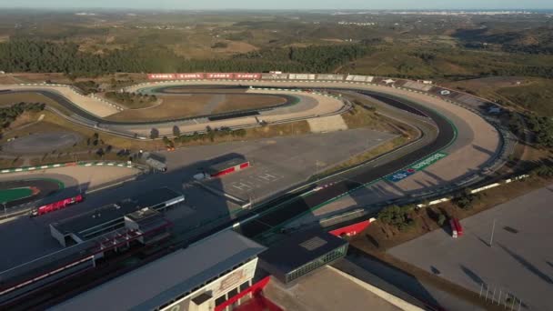 Portimao Portugal Mayo 2021 Vista Aérea Sobre Pista Carreras Circuito — Vídeo de stock