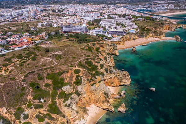 Strand Van Camilo Lagos Algarve Portugal Portugese Zuidelijke Gouden Kust — Stockfoto