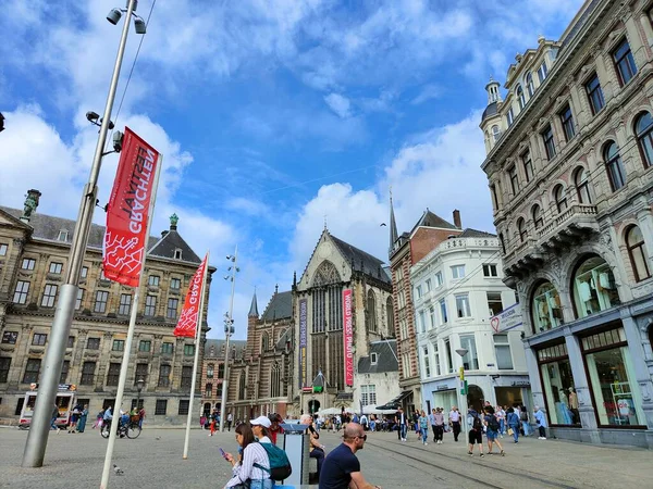 Amsterdam Netherlands September 2021 Dam Square — Stock Photo, Image