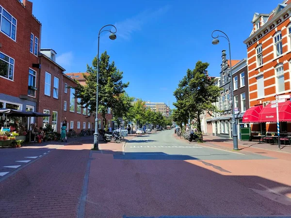 Haarlem Amsterdam Netherlands September 2021 Cozy Street City Center Parked — Stock Photo, Image