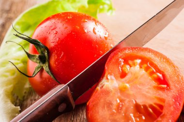  kesme domates, çok taze sebze.