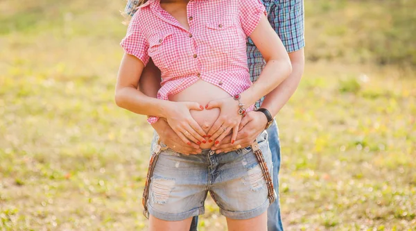 Pregnant belly, — Stock Photo, Image