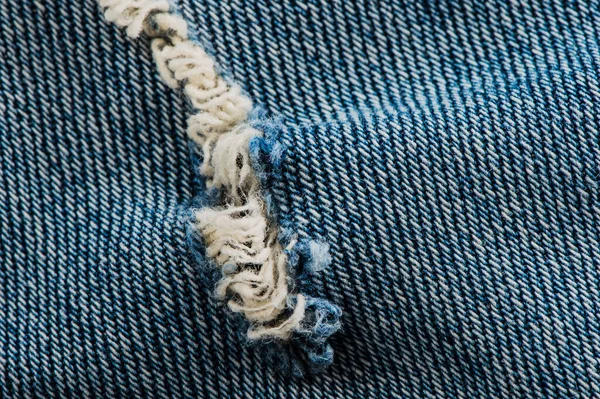 Denim Tyg Struktur Närbild — Stockfoto