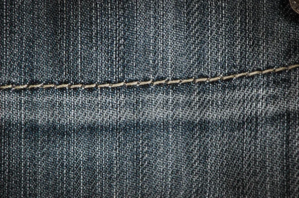 Närbild Blå Jeans Denim Bakgrund Och Texture Denim Kläder Etikett — Stockfoto