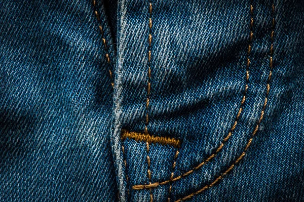 Textur Der Denim Kleidung Material Close Blue Jeans Denim Hintergrund — Stockfoto