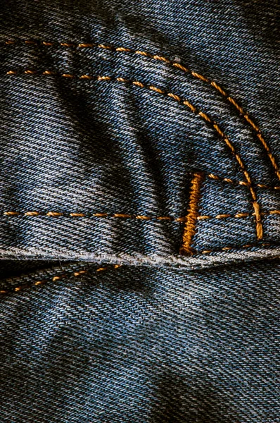 Textur Denim Kläder Material Närbild Blå Jeans Denim Bakgrund Och — Stockfoto