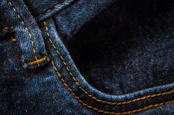 Textur Denim Kläder Material Närbild Blå Jeans Denim Bakgrund Och — Stockfoto