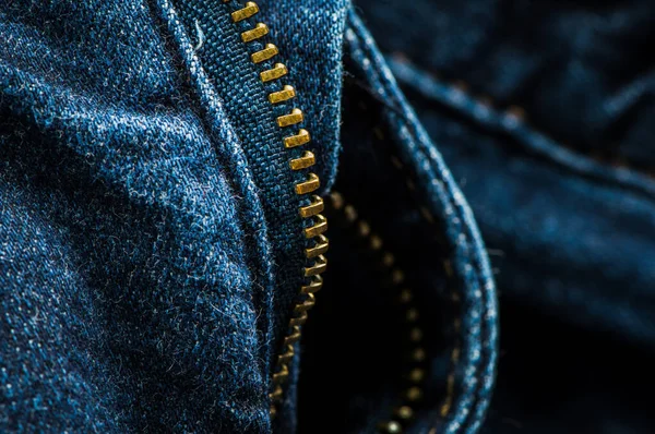 Textur Denim Kläder Material Närbild Blå Jeans Denim Bakgrund Och — Stockfoto