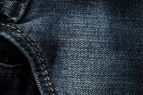 Texture Matière Des Vêtements Denim Gros Plan Jeans Bleu Fond — Photo