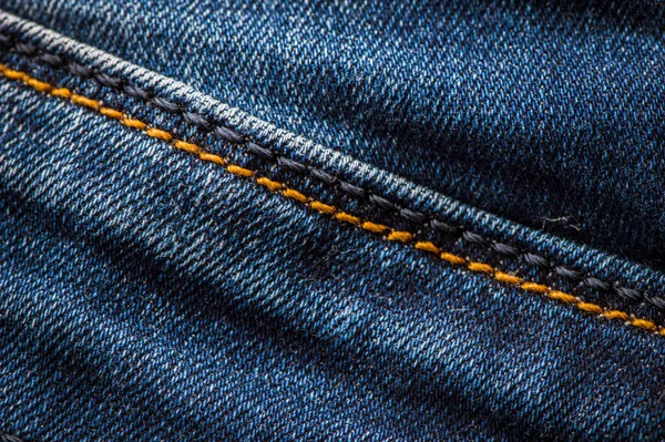 Texture Matière Des Vêtements Denim Gros Plan Jeans Bleu Fond — Photo