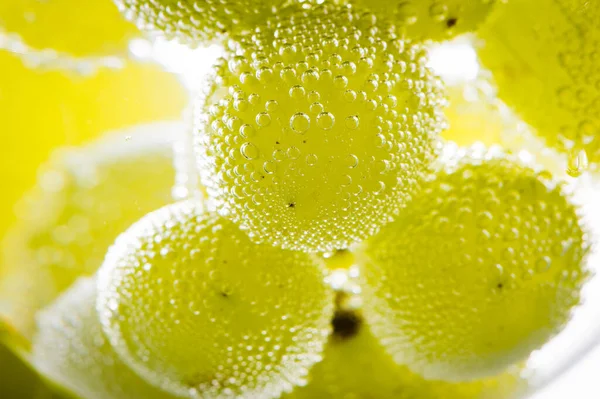 Uvas Verdes Frescas Agua — Foto de Stock