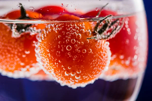 Fresh Cherry Tomatoes Water — Stock Photo, Image