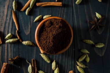 Masanın üzerine çekilmiş kahve.