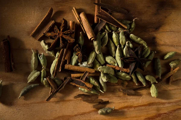 Especias Para Canela Café Anís Estrellado Clavo Olor — Foto de Stock