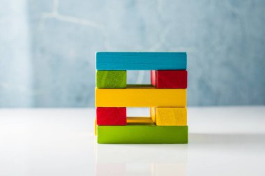 3D oluşturma, soyut geometrik arkaplan, renkli yapıcı, mantık oyunu, kübik mozaik, izometrik duvar kağıdı, renkli yapı, küpler