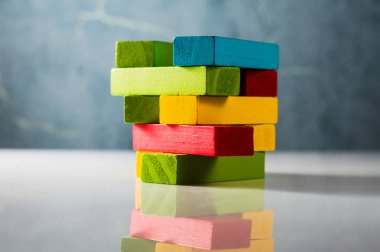 3D oluşturma, soyut geometrik arkaplan, renkli yapıcı, mantık oyunu, kübik mozaik, izometrik duvar kağıdı, renkli yapı, küpler