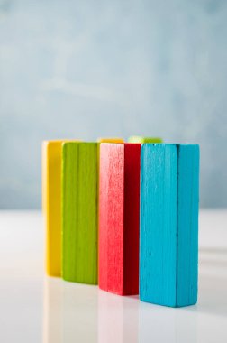 3D oluşturma, soyut geometrik arkaplan, renkli yapıcı, mantık oyunu, kübik mozaik, izometrik duvar kağıdı, renkli yapı, küpler