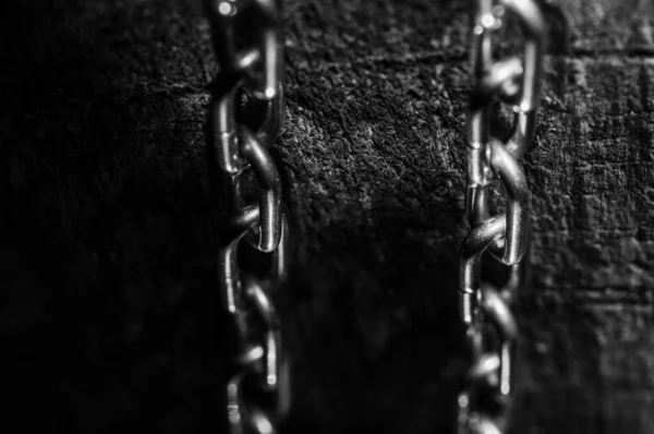 Chain Heap Abstract Metal Background Thick Rusty Metal Old Chains — Stock Photo, Image