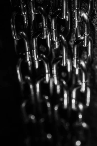 Chain Heap Abstract Metal Background Thick Rusty Metal Old Chains — Stock Photo, Image