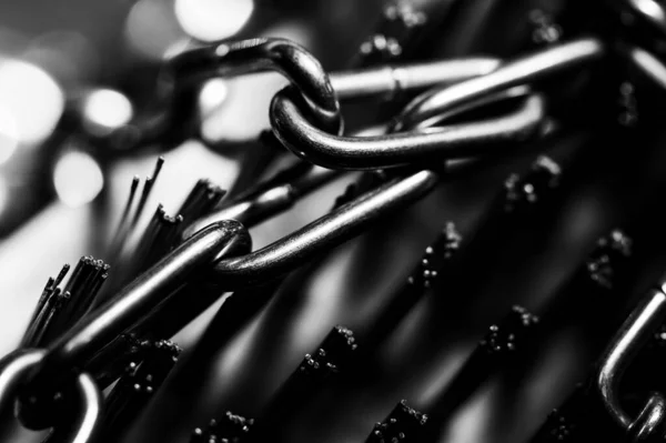 チェーンヒープ 抽象的な金属の背景 — ストック写真