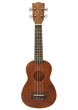 Ukulele gitar beyaz zemin üzerine