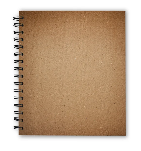Capa de textura notebook isolado com caminho de recorte — Fotografia de Stock