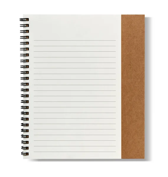 Reciclar papel notebook página direita — Fotografia de Stock