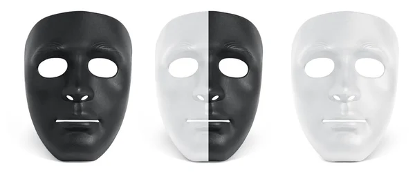 yarım maske siyah ve beyaz