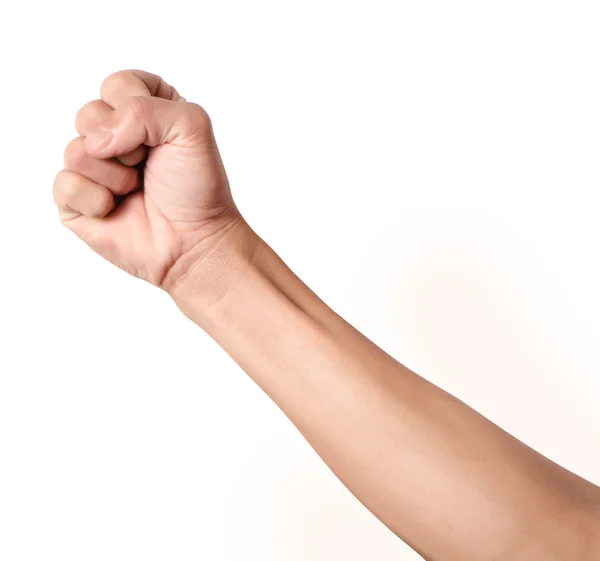 Single Fist Held Outrage Clipping Path — Stock Photo, Image