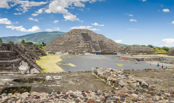 Vista Deslumbrante Pirâmide Lua Complexo Arqueológico Teotihuacan México — Fotografia de Stock