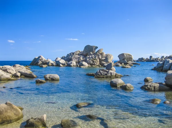 Zee van tamariccio natuurlijke reserve, corsica, Frankrijk Stockfoto