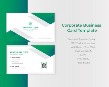 Gradyan rengi Creative Corporate Business kimlik kartı vektörü