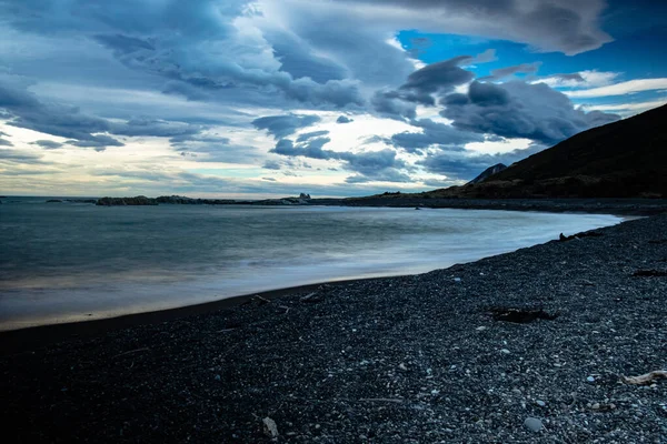 Ward Beach South Island Nuova Zelanda Mattina Presto Tempo Nuvoloso — Foto Stock