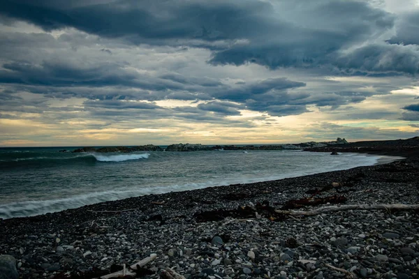 Ward Beach South Island Nova Zelândia Manhã Cedo Tempo Nublado — Fotografia de Stock