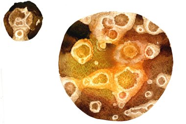 Çevrelerinde suluboya doku 