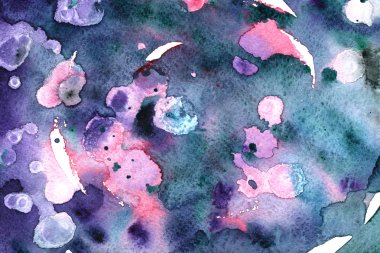 Soyut pembe ve mavi aquarelle 