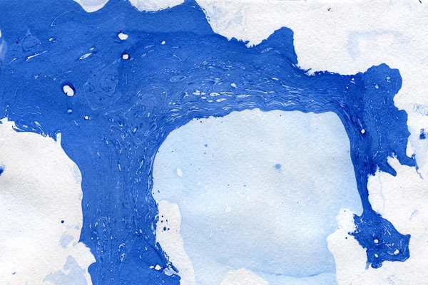 Abstract blue wash drawing — 图库照片